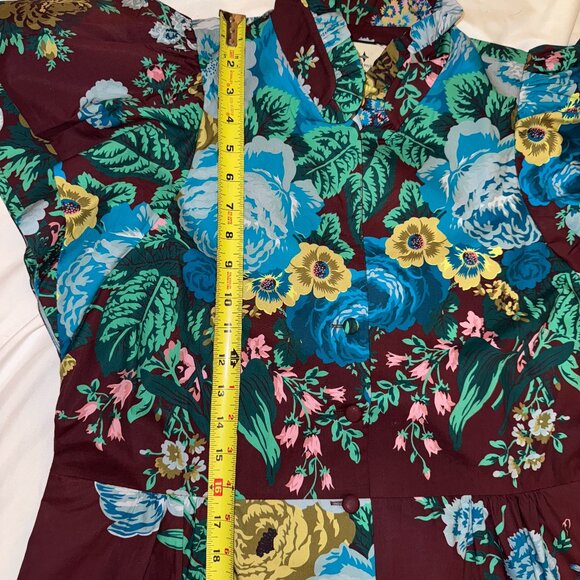 Tuckernuck Oxblood Verdant Floral Alice Dress - L - Picture 4 of 10
